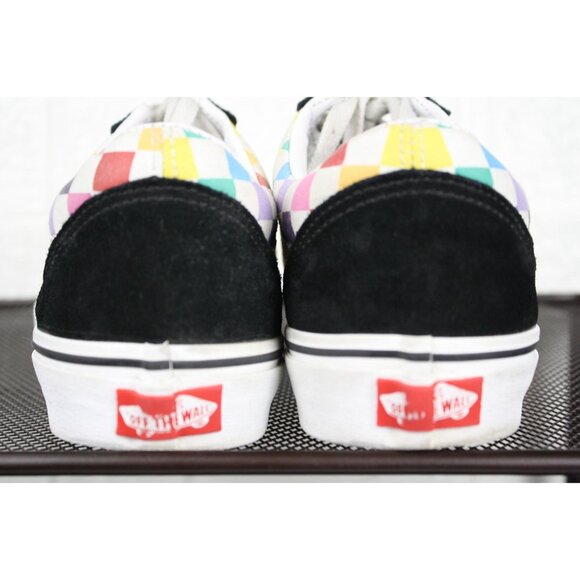 Vans Old Skool Rainbow Checkerboard Sneakers Size Men's 7 Women's 8.5 - Picture 4 of 8